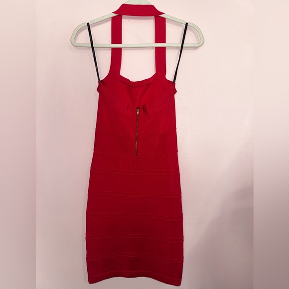 bebe Red Backless Dress - Picture 3 of 12